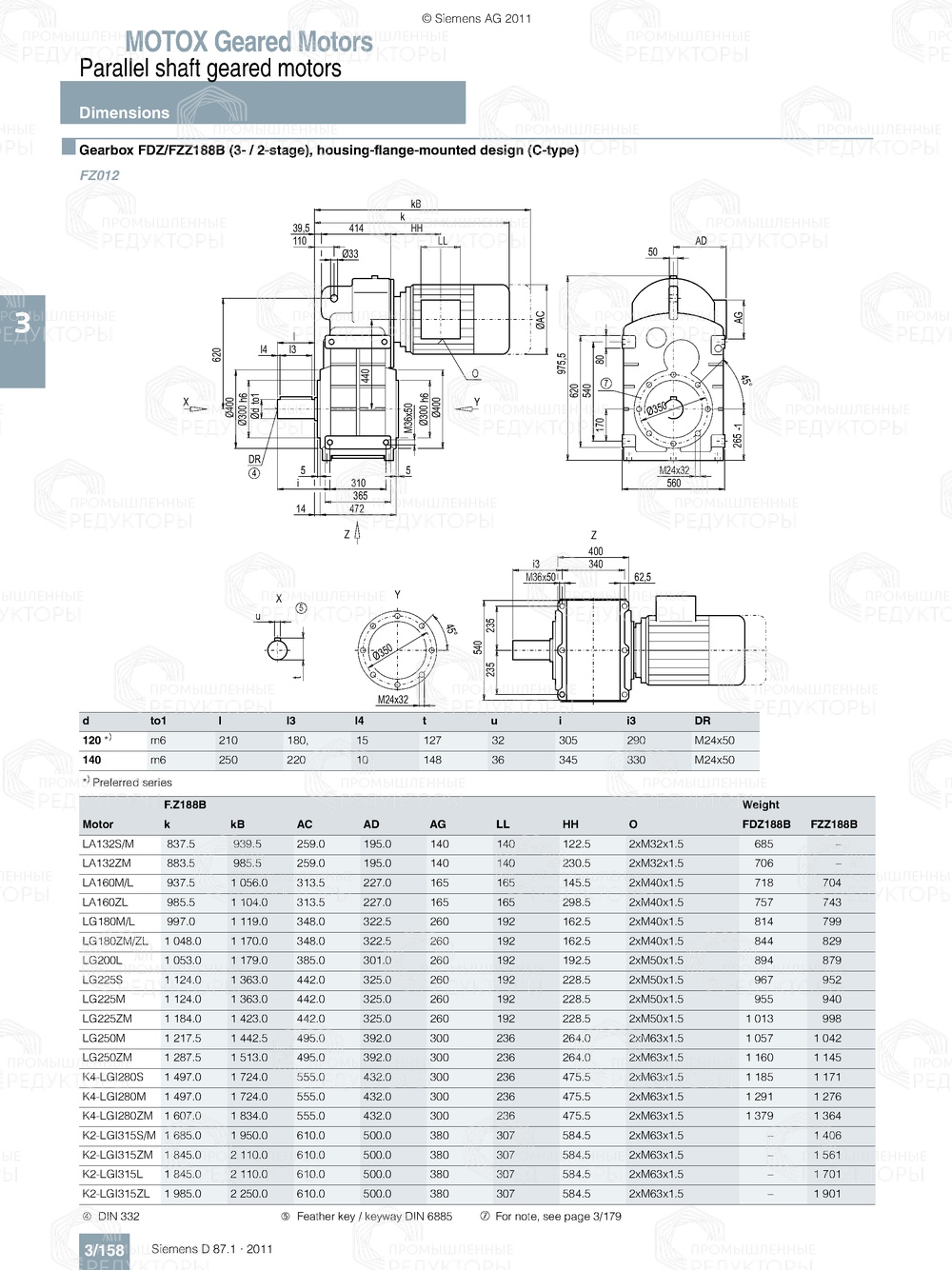 Мотор-редуктор Flender FDZ-FZZ188B Flender FDZ-FZZ188B